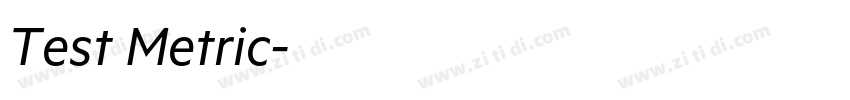 Test Metric字体转换 Test Metric字体转换